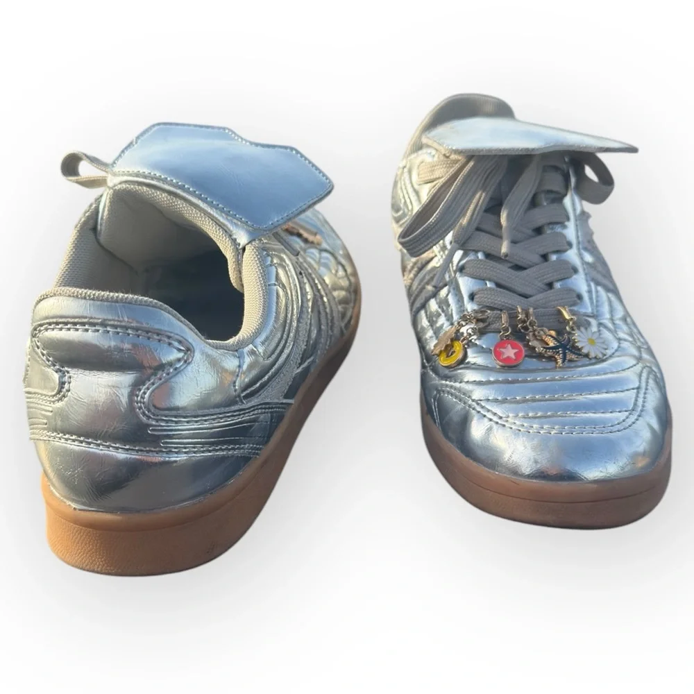 Steve Madden Madrid Silver Sneakers | Size 8.5 🌟👟
